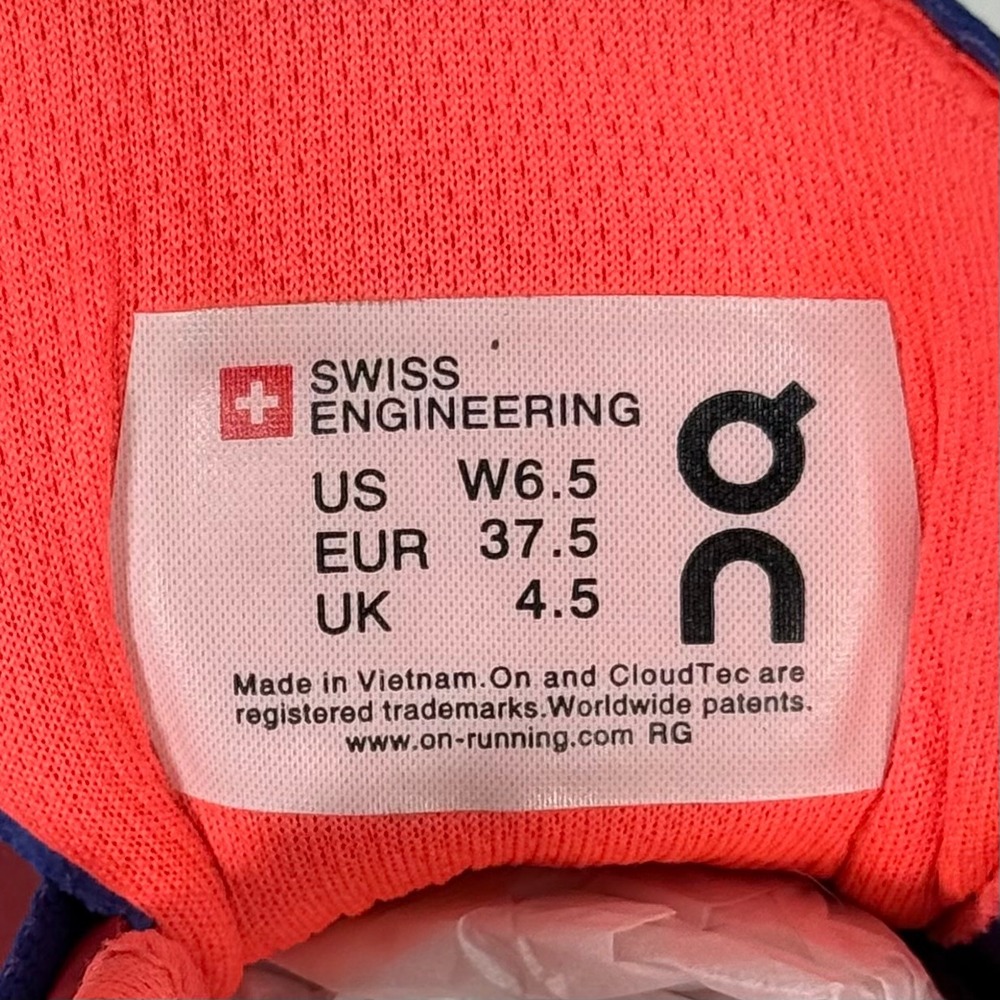 On Cloud X Womens 6.5 Running Shoes Red Orange Athletic Gym Training Sneakers - Picture 10 of 10